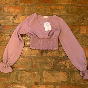 altard state purple vneck top